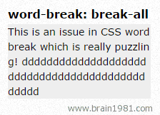 word-break断行作用